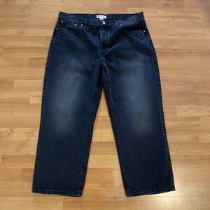 Madewell Jeans Womens Low-Slung Straight Leg Button Fly Kent Wash Black Size 32P